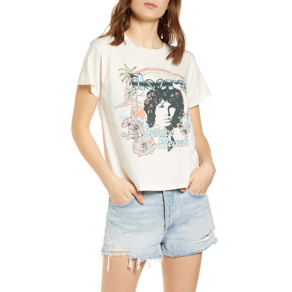 NWT Daydreamer The Doors Venice Beach Graphic Tee Women's Size Medium